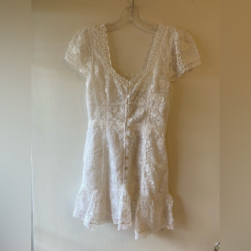 New LoveShackFancy - Lace White Mini Dress